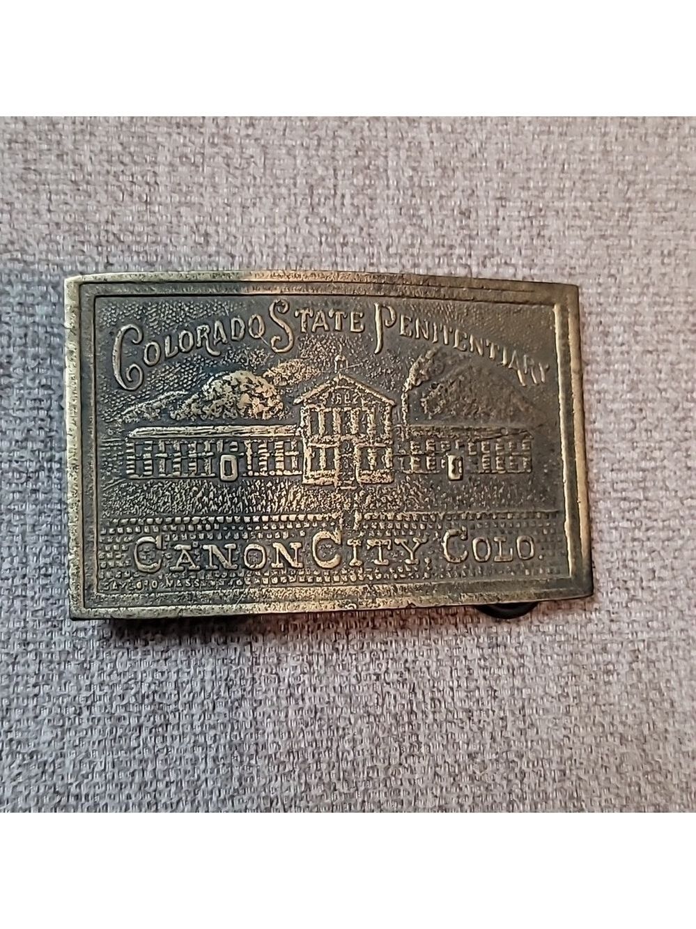 Colorado state penitentiary canon city Belt Buckle vintage